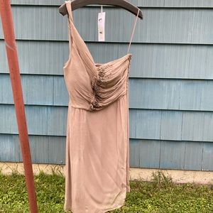 BR Monogram Asymmetric Chiffon dress. Size 8.